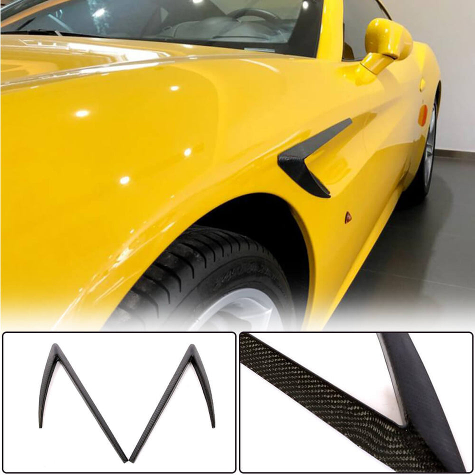Ferrari California T Base Convertible 2015-2018 Side Air Fender Vents Carbon Fiber-Ahacarbon