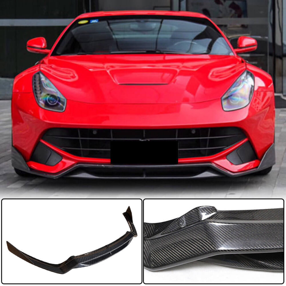 Ferrari F12 Berlinetta 2012-2014 Front Bumper Lip Carbon Fiber-Ahacarbon