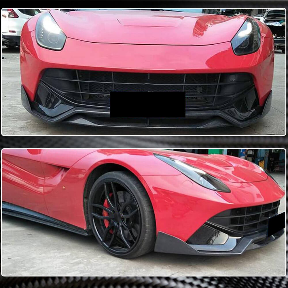 Ferrari F12 Berlinetta 2012-2014 Front Bumper Lip Carbon Fiber-Ahacarbon