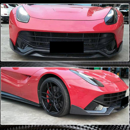 Ferrari F12 Berlinetta 2012-2014 Front Bumper Lip Carbon Fiber-Ahacarbon