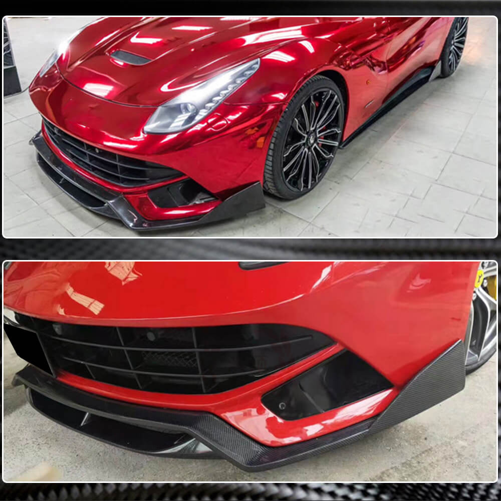 Ferrari F12 Berlinetta 2012-2014 Front Bumper Lip Carbon Fiber-Ahacarbon