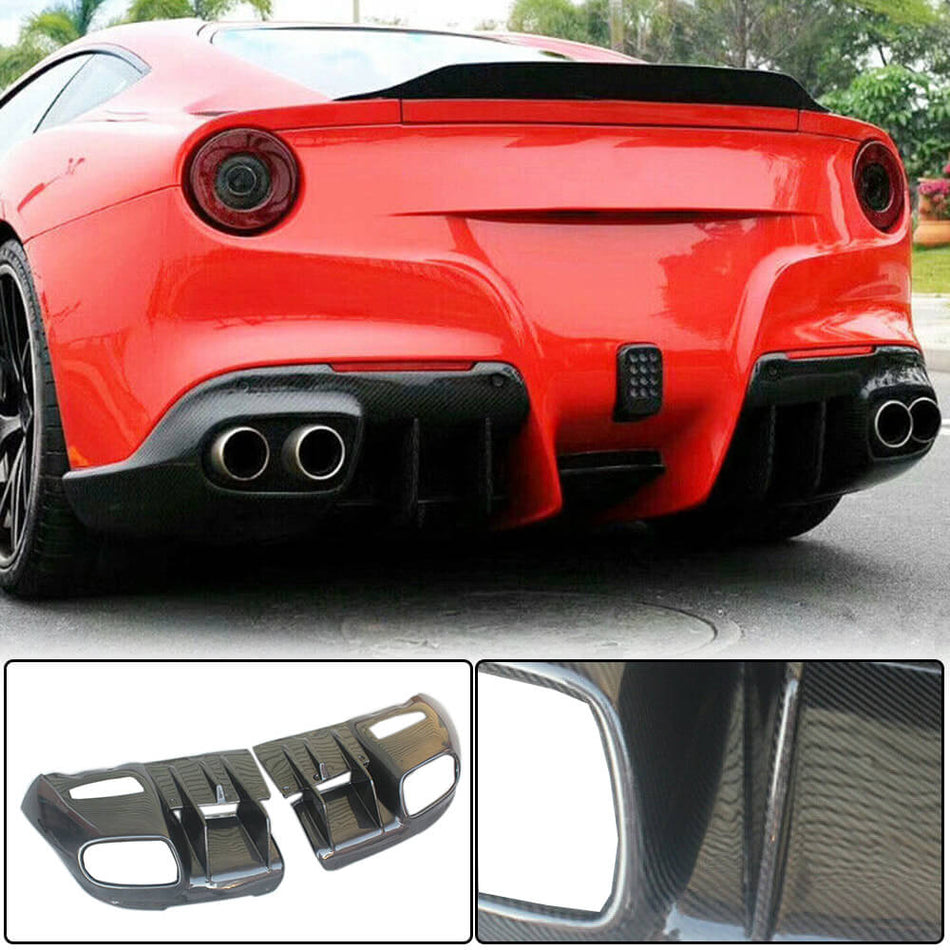 Ferrari F12 Berlinetta 2012-2014 Rear Bumper Diffuser Carbon Fiber-Ahacarbon