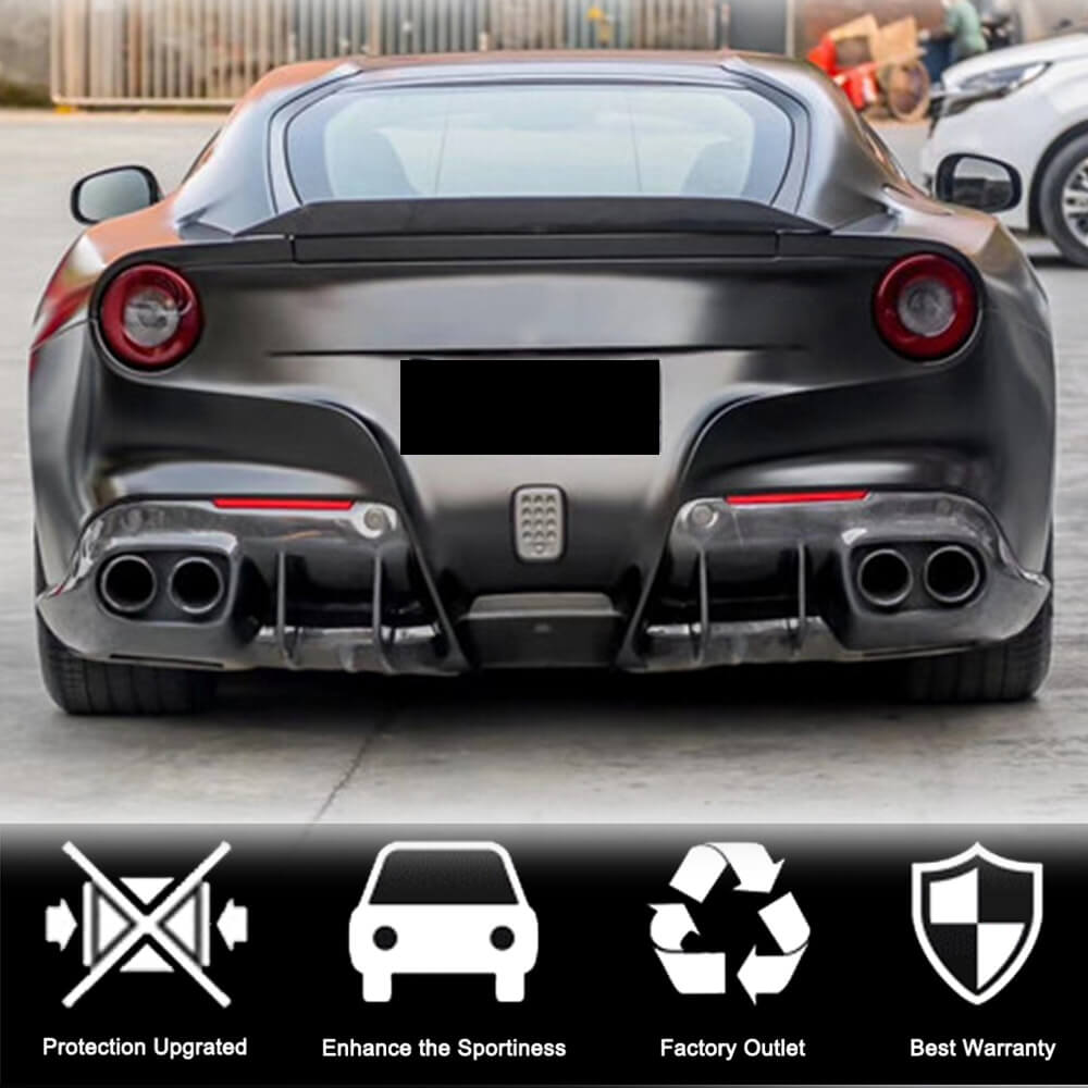 Ferrari F12 Berlinetta 2012-2014 Rear Bumper Diffuser Carbon Fiber-Ahacarbon