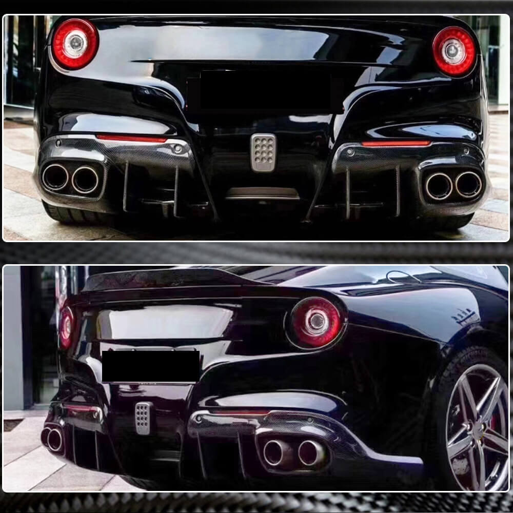 Ferrari F12 Berlinetta 2012-2014 Rear Bumper Diffuser Carbon Fiber-Ahacarbon