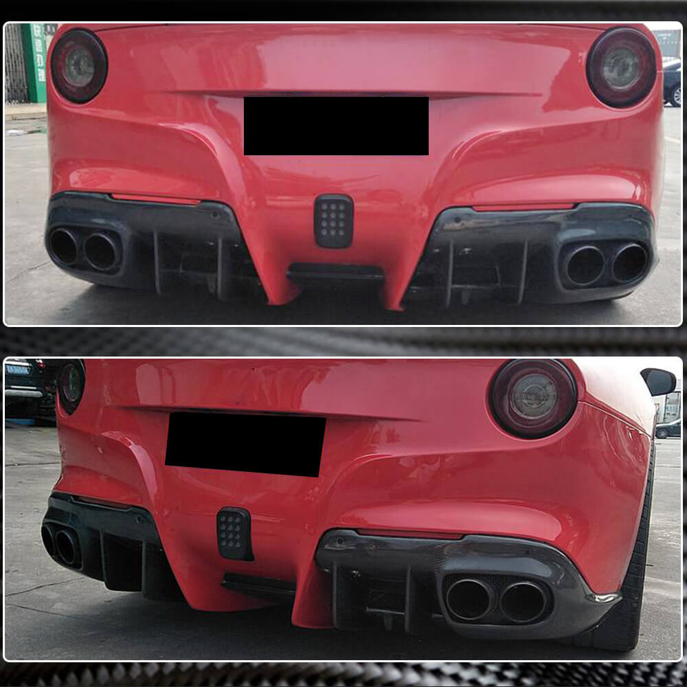 Ferrari F12 Berlinetta 2012-2014 Rear Bumper Diffuser Carbon Fiber-Ahacarbon