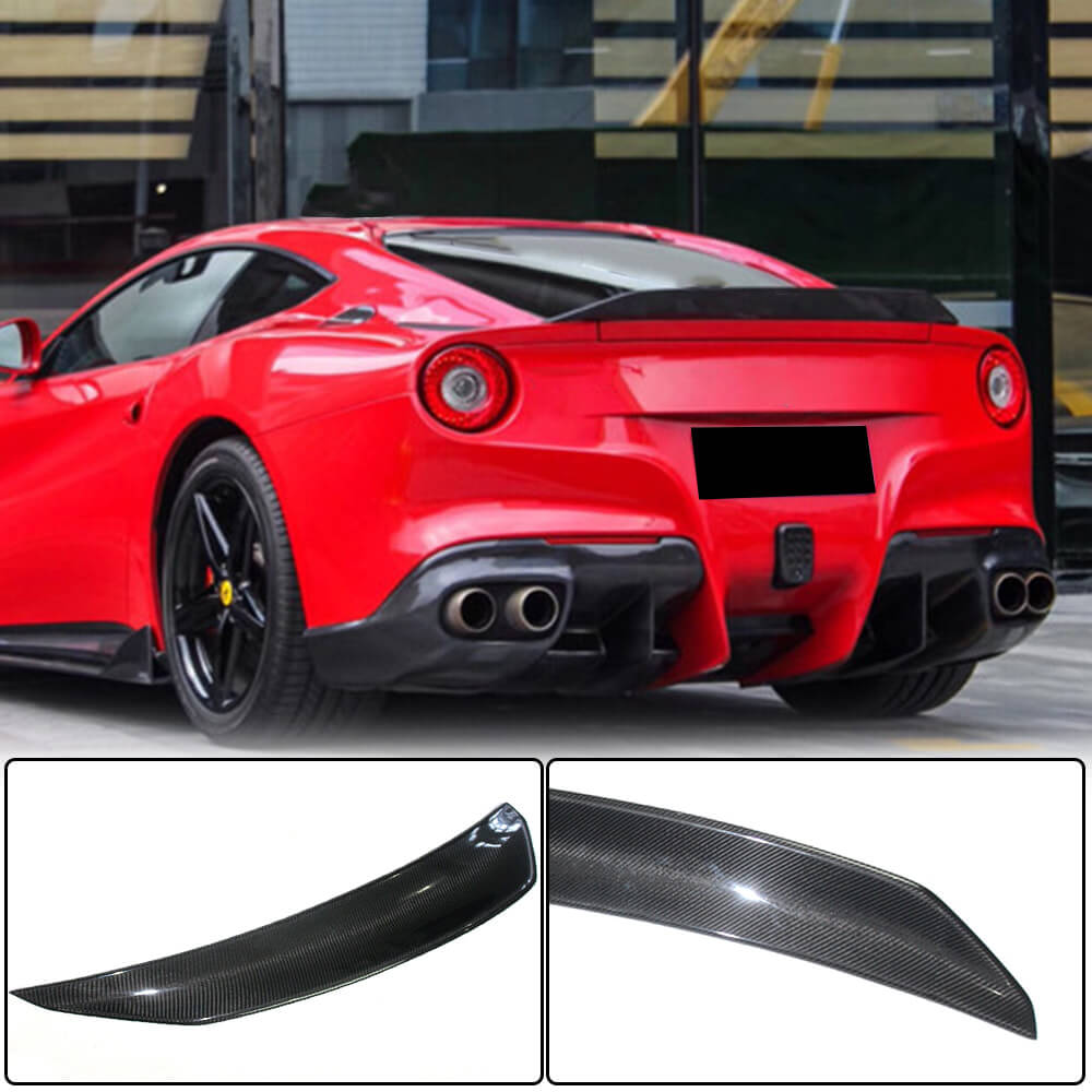 Ferrari F12 Berlinetta Coupe 2013-2017 Rear Trunk Spoiler Carbon Fiber-Ahacarbon
