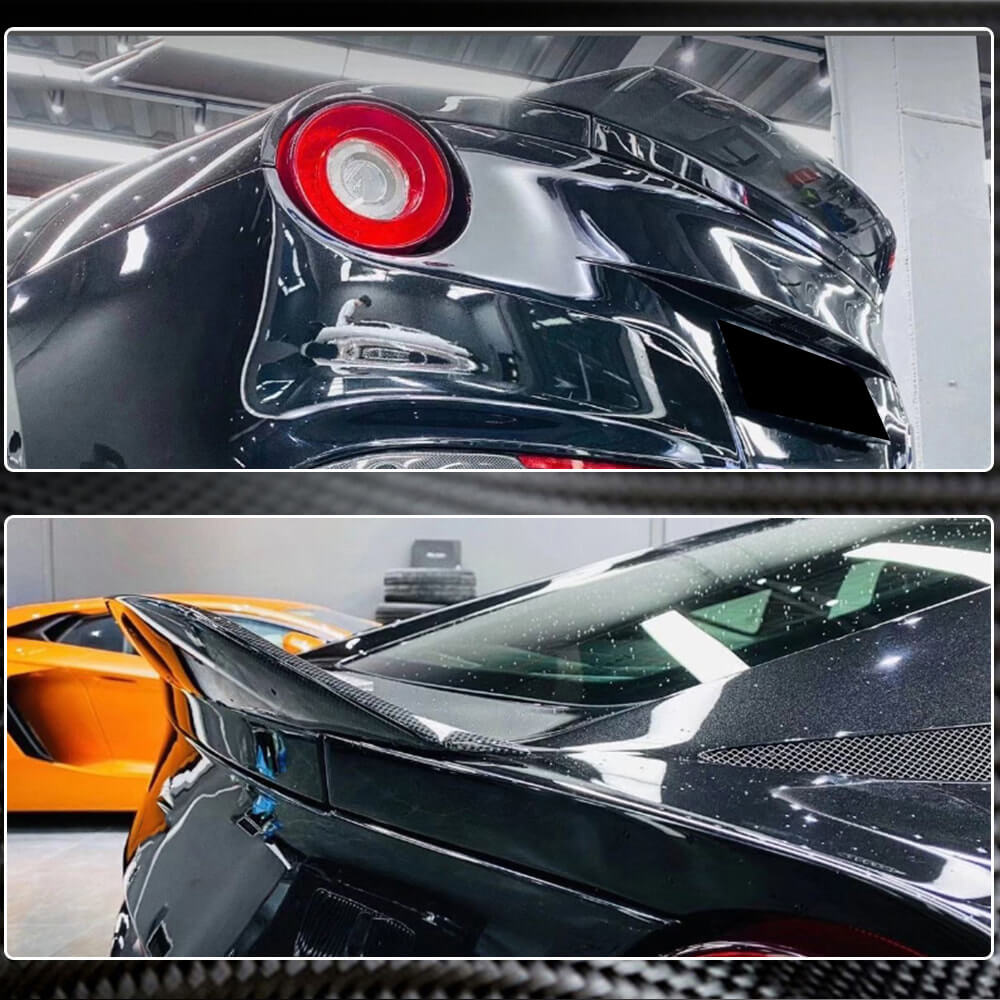Ferrari F12 Berlinetta Coupe 2013-2017 Rear Trunk Spoiler Carbon Fiber-Ahacarbon