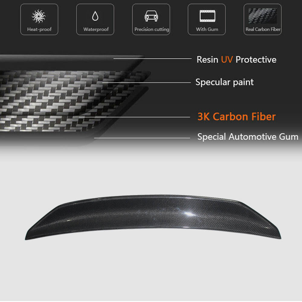 Ferrari F12 Berlinetta Coupe 2013-2017 Rear Trunk Spoiler Carbon Fiber-Ahacarbon
