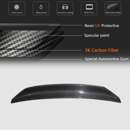 Ferrari F12 Berlinetta Coupe 2013-2017 Rear Trunk Spoiler Carbon Fiber-Ahacarbon