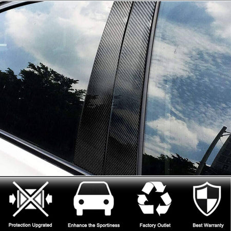 Alfa Romeo Stelvio SUV 2017-2021 Window BC-Pillar Cover Trims Carbon Fiber-Ahacarbon