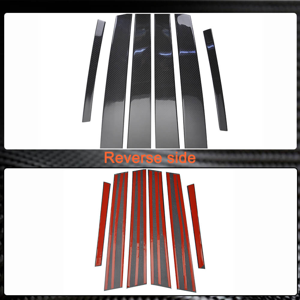 Alfa Romeo Stelvio SUV 2017-2021 Window BC-Pillar Cover Trims Carbon Fiber-Ahacarbon