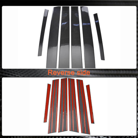 Alfa Romeo Stelvio SUV 2017-2021 Window BC-Pillar Cover Trims Carbon Fiber-Ahacarbon
