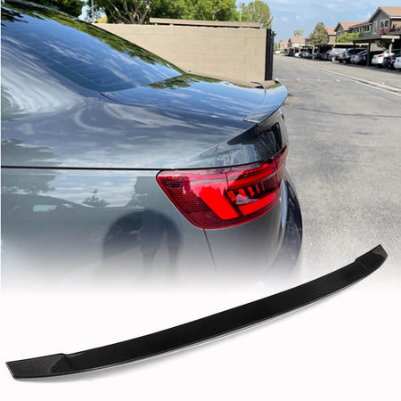 Audi A4 Sline S4 B9 B9.5 Sedan 2017-2023 Rear Trunk Spoiler Carbon Fiber/FRP-Ahacarbon