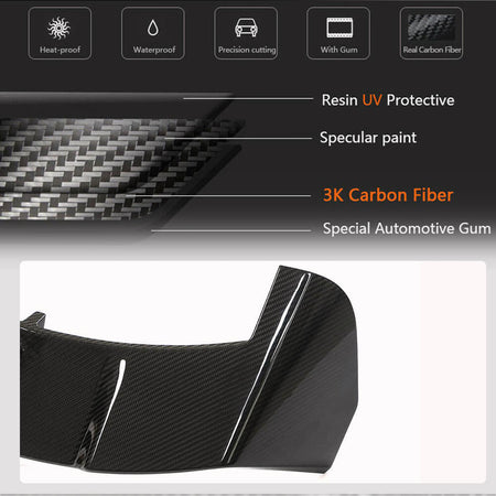 Audi RS6 C8 Avant 2019-2023 Rear Roof Spoiler Dry Carbon Fiber-Ahacarbon