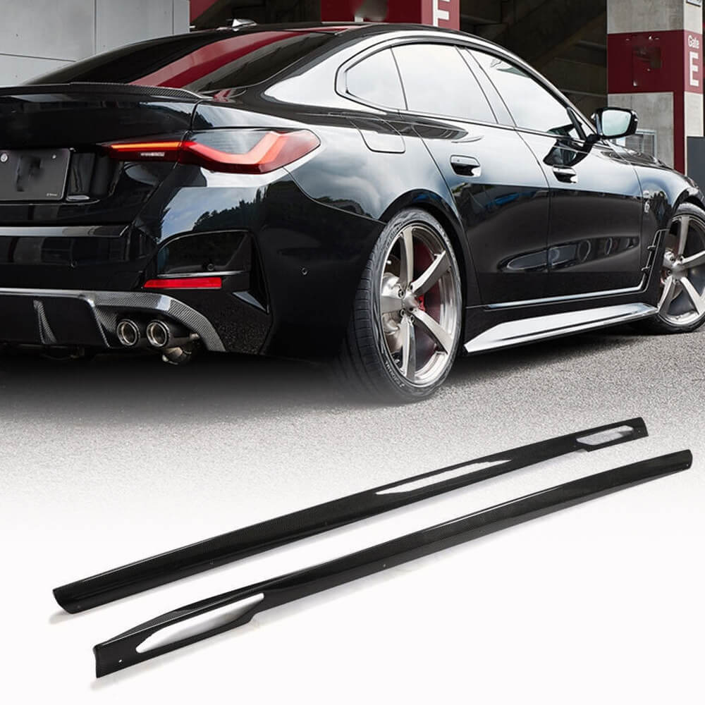 BMW 4 Series G26 M Sport 440i 2021-2023 Side Skirts Carbon Fiber-Ahacarbon
