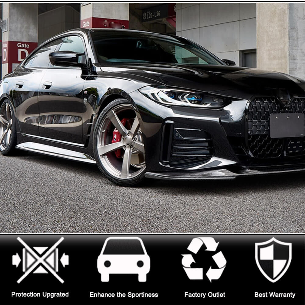 BMW 4 Series G26 M Sport 440i 2021-2023 Side Skirts Carbon Fiber-Ahacarbon
