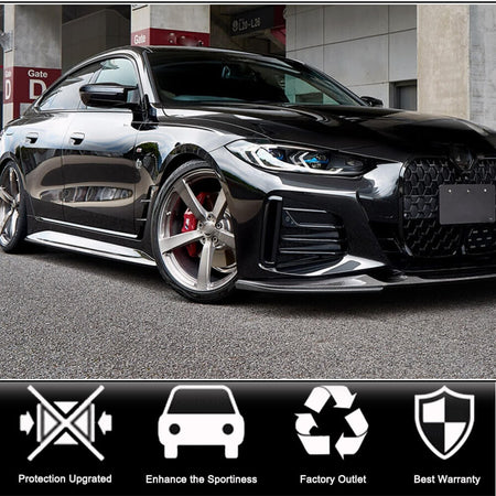 BMW 4 Series G26 M Sport 440i 2021-2023 Side Skirts Carbon Fiber-Ahacarbon