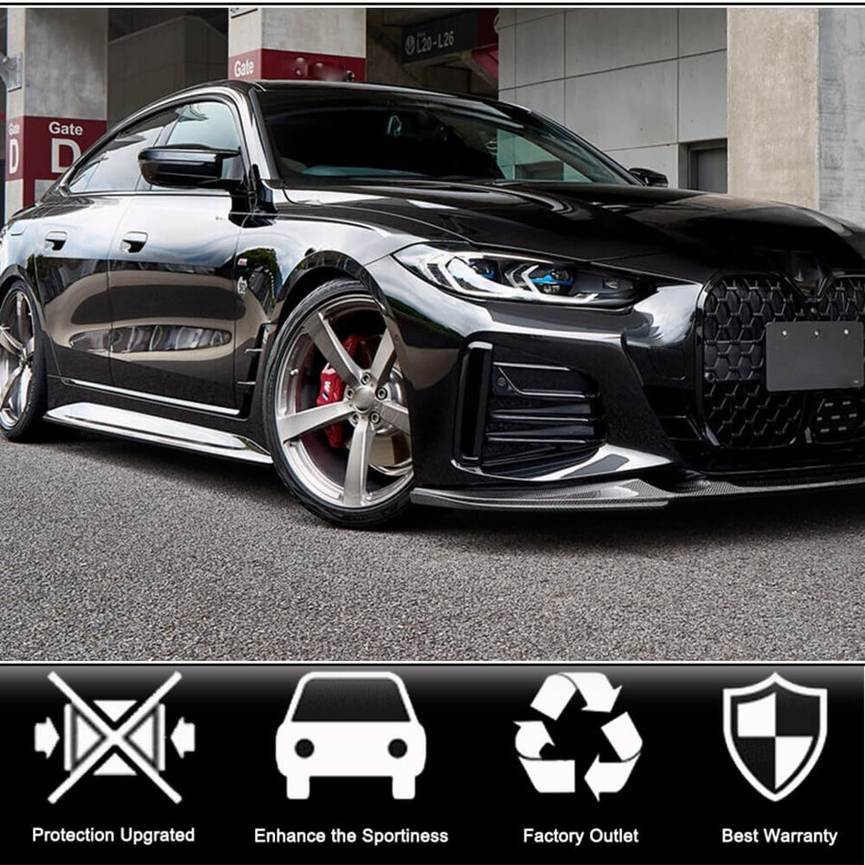BMW 4 Series G26 M Sport 440i 2021-2023 Side Skirts Carbon Fiber-Ahacarbon
