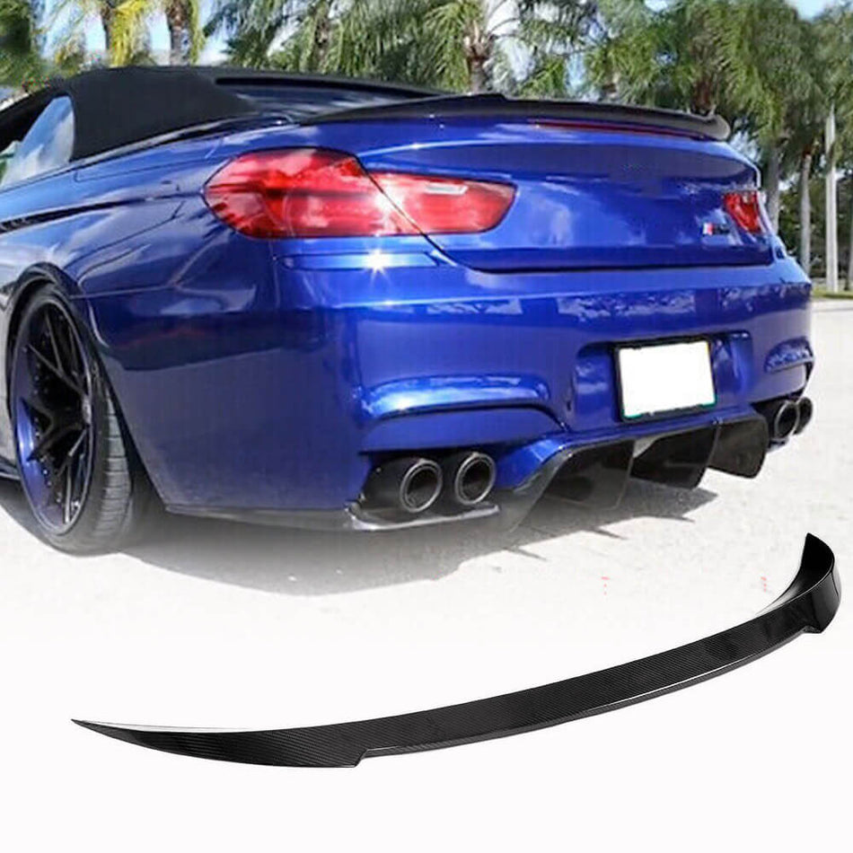 BMW 6 Series F12 640i 650i M6 Convertible 2013-2018 Rear Trunk Spoiler Carbon Fiber/FRP-Ahacarbon