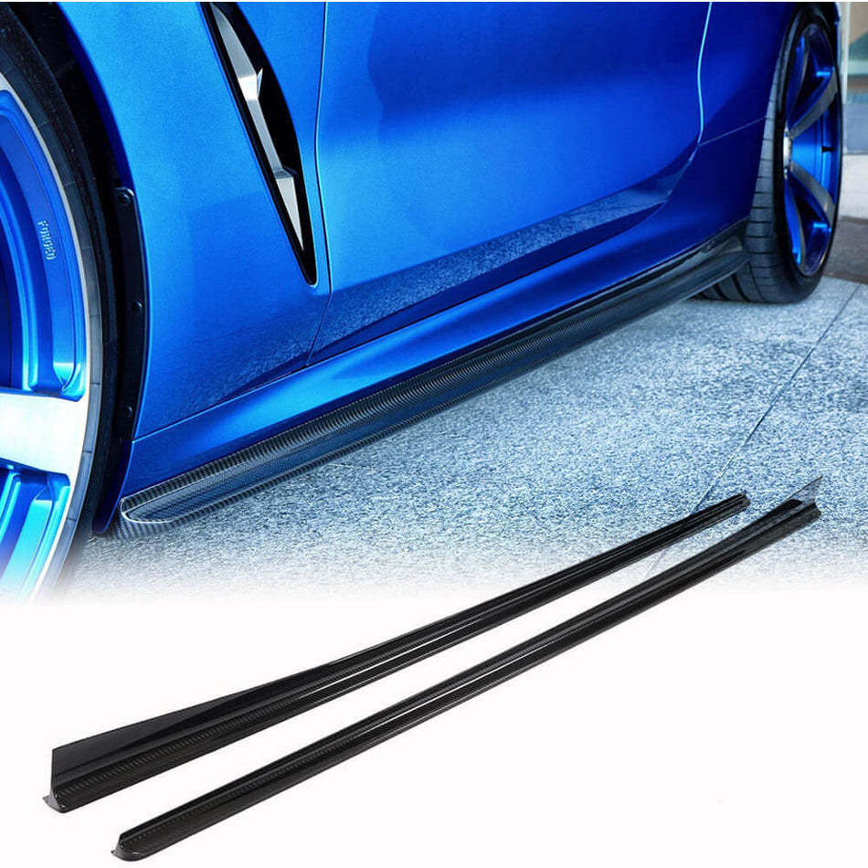 BMW 8 Series G14 G15 840i M Sport M850i 2018-2021 Side Skirts Dry Carbon Fiber-Ahacarbon