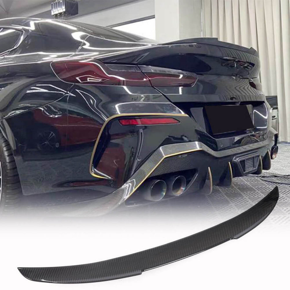 BMW 8 Series G16 F93 M8 Gran Coupe 2018-2022 Rear Trunk Spoiler Dry Carbon Fiber/FRP-Ahacarbon
