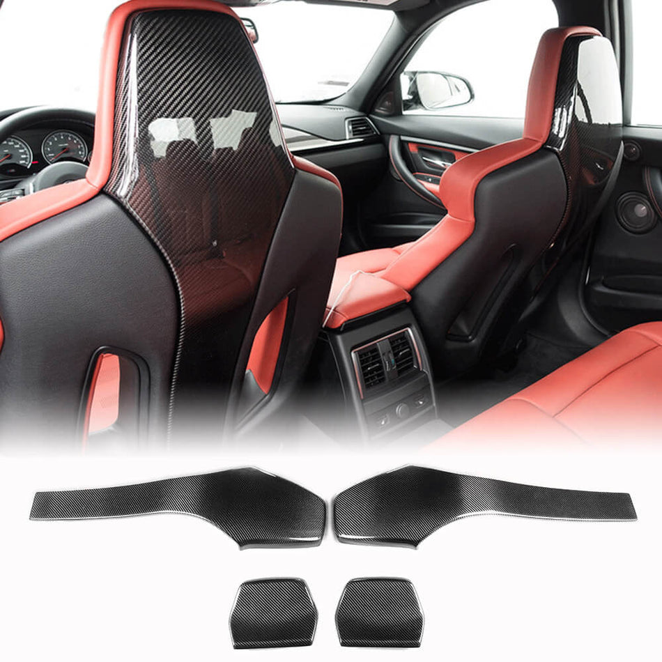 BMW F80 M3 F82 F83 M4 2014-2020 Seat Back Cover Carbon Fiber-Ahacarbon