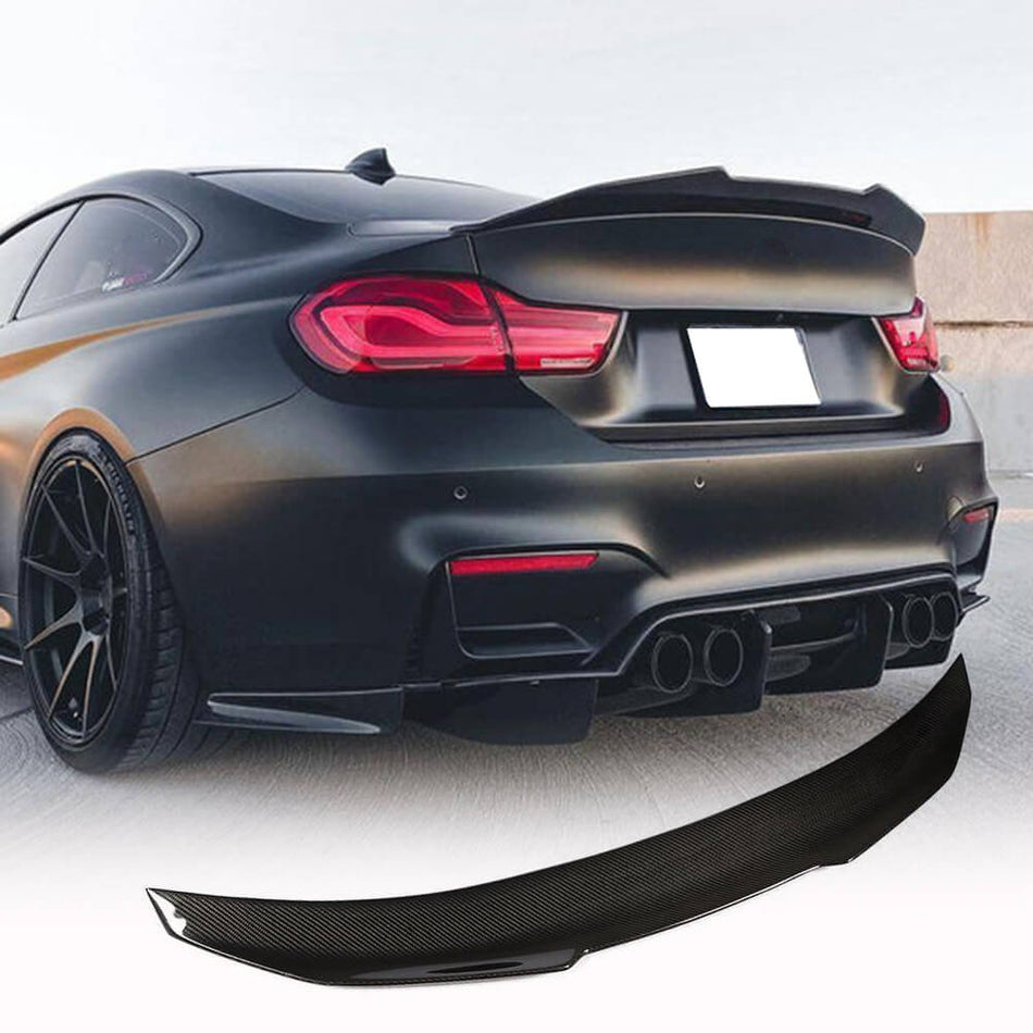 BMW F82 M4 Coupe 2014-2019 Rear Trunk Spoiler Carbon Fiber-Ahacarbon