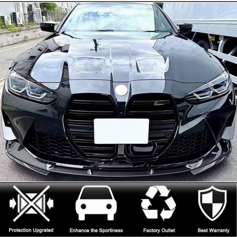 BMW G80 M3 G82 G83 M4 2021UP Front Bumper Lip Carbon Fiber-Ahacarbon