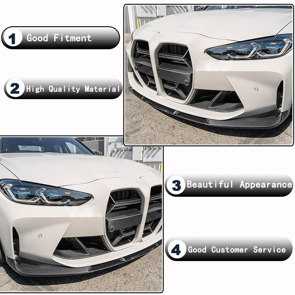BMW G80 M3 G82 G83 M4 2021UP Front Bumper Lip Carbon Fiber-Ahacarbon