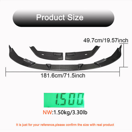 BMW G80 M3 G82 G83 M4 2021UP Front Bumper Lip Carbon Fiber-Ahacarbon