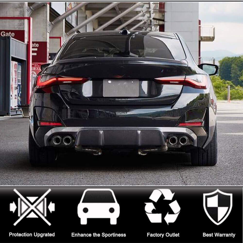 BMW I4 G26 2021UP Rear Trunk Spoiler Carbon Fiber-Ahacarbon