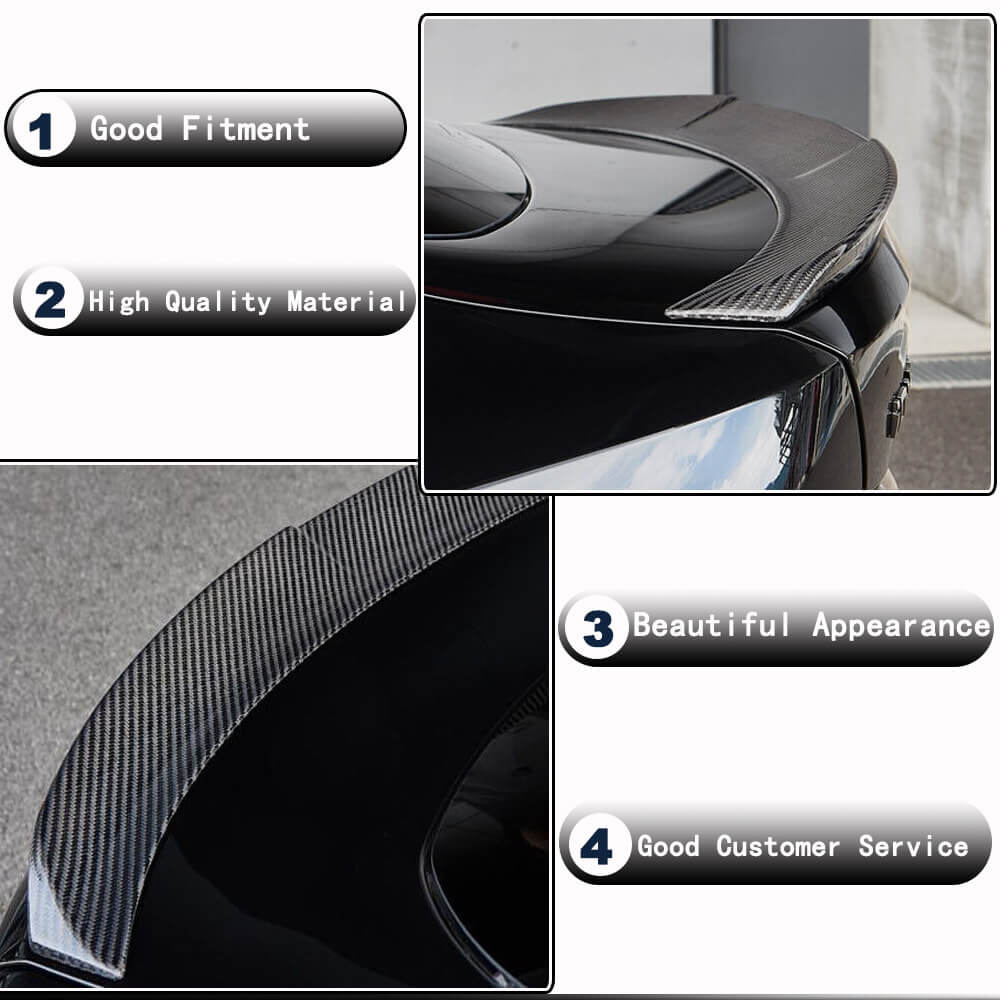 BMW I4 G26 2021UP Rear Trunk Spoiler Carbon Fiber-Ahacarbon