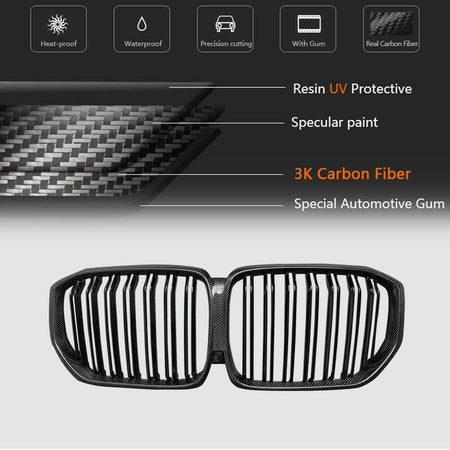BMW X5 G05 Sport Utility 2019-2022 Front Grille Carbon Fiber-Ahacarbon