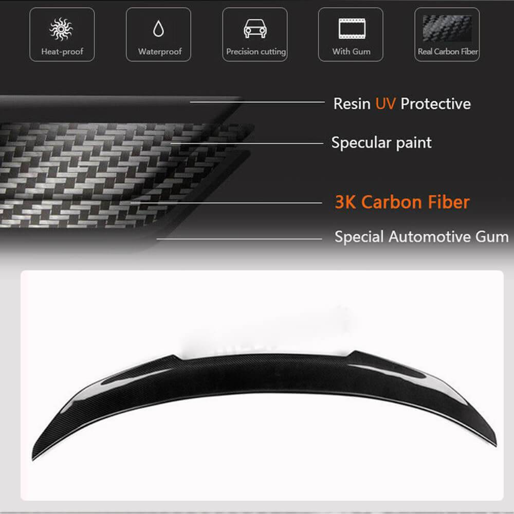 BMW X6 F16 X6M F86 Sport Utility 2015-2019 Rear Trunk Spoiler Carbon Fiber-Ahacarbon
