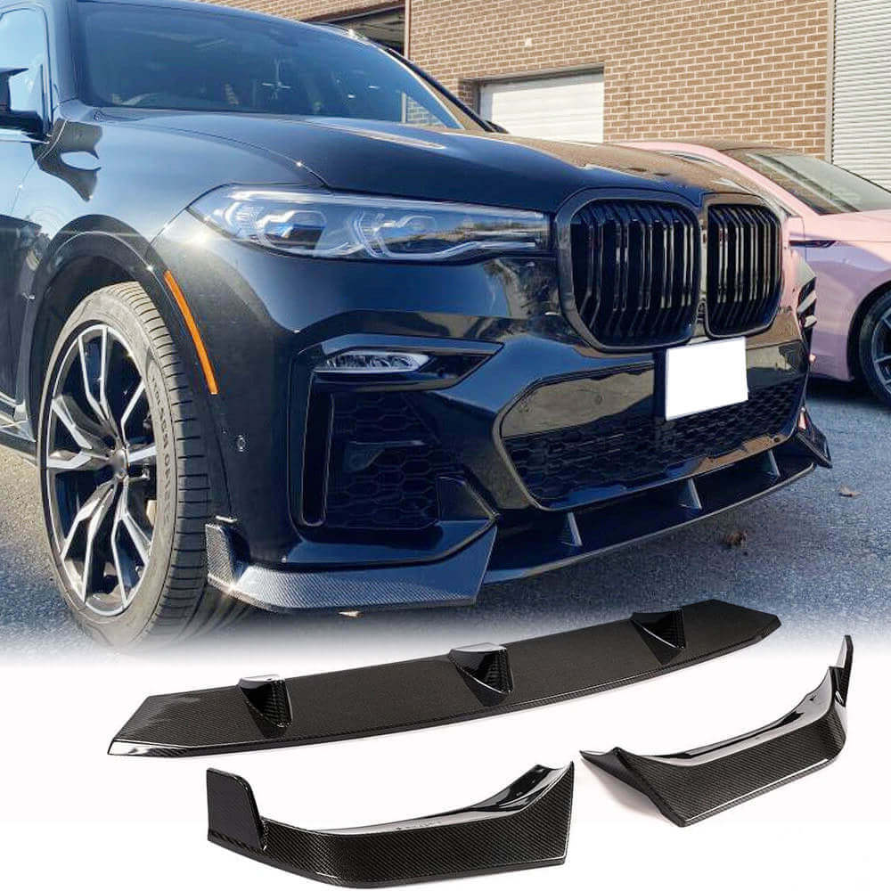BMW X7 G07 xDrive40i/50i M Sport M50i Sport Utility 2019-2022 Front Bumper Lip Carbon Fiber-Ahacarbon