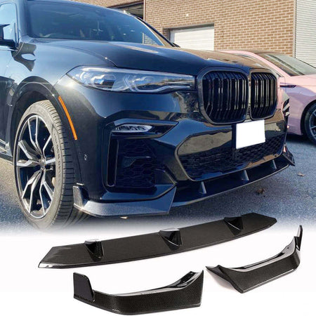 BMW X7 G07 xDrive40i/50i M Sport M50i Sport Utility 2019-2022 Front Bumper Lip Carbon Fiber-Ahacarbon