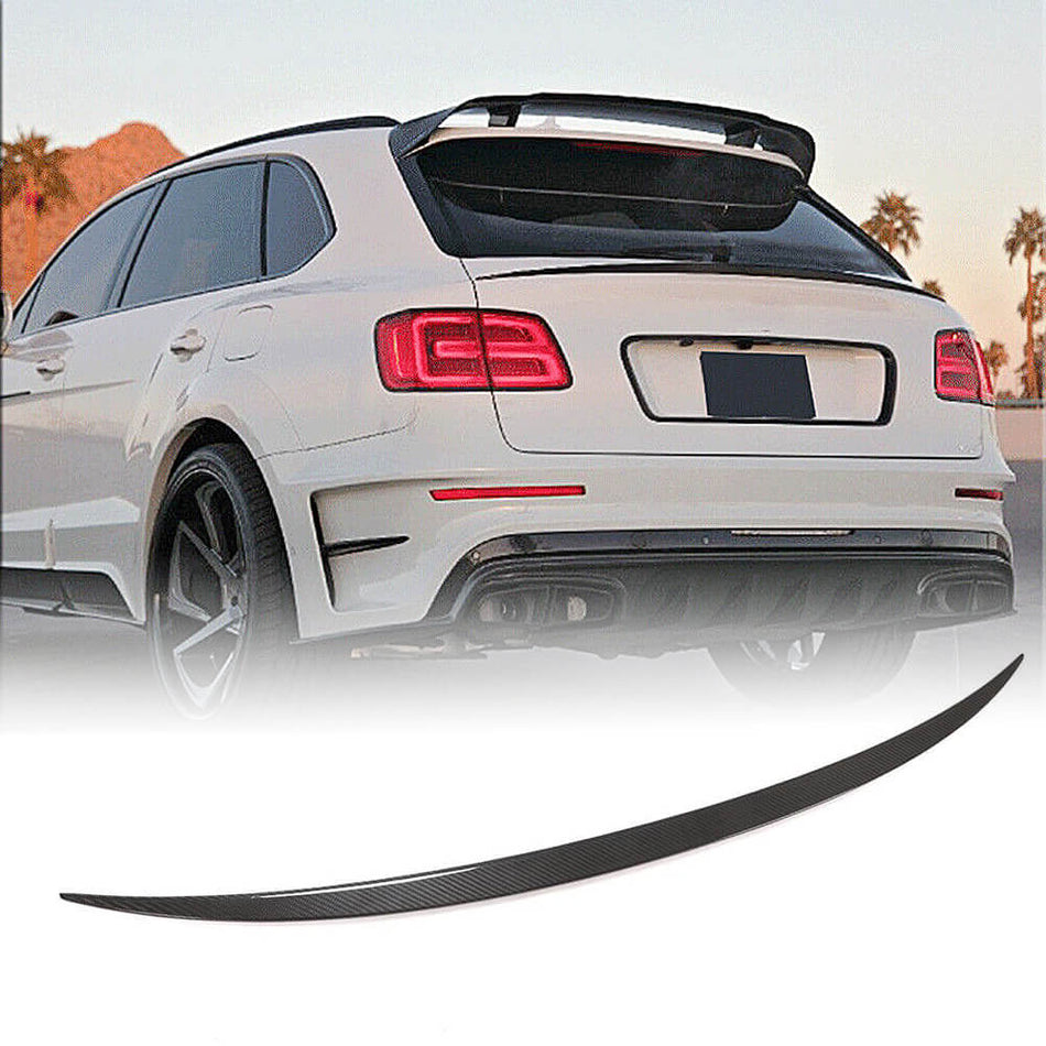 Bentley Bentayga Sport Utility 2016-2019 Rear Trunk Spoiler Dry Carbon Fiber-Ahacarbon