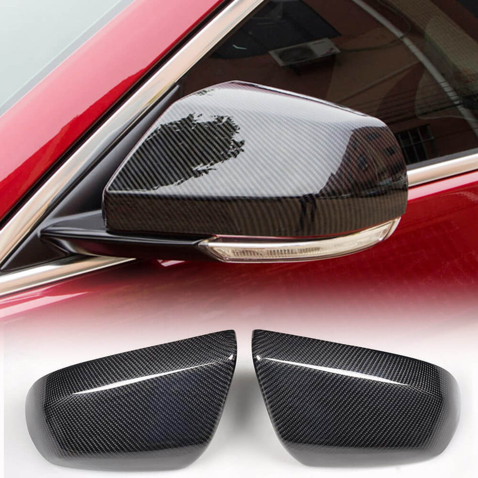Cadillac ATS Sedan 2013-2019 Mirror Covers Carbon Fiber-Ahacarbon