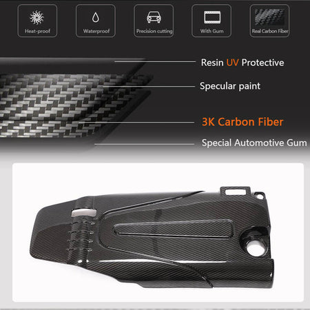 Honda Civic 10th 2016-2021 Engine Cover Trim Dry Carbon Fiber-Ahacarbon