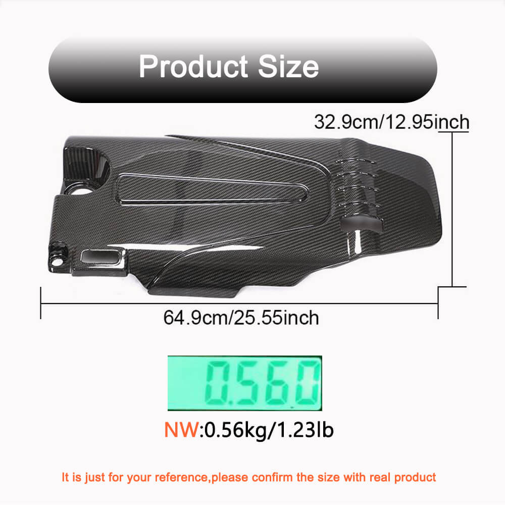 Honda Civic 10th 2016-2021 Engine Cover Trim Dry Carbon Fiber-Ahacarbon