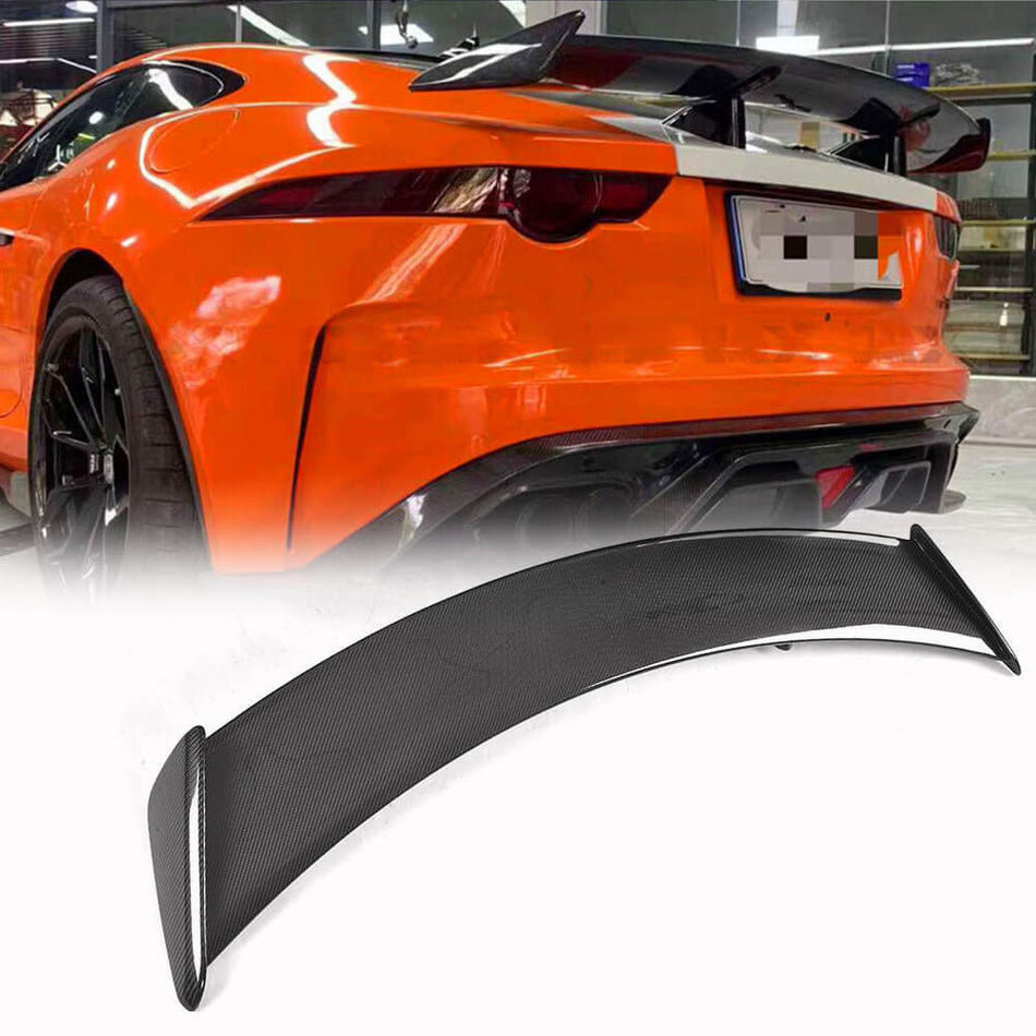 Jaguar F-TYPE Coupe 2014-2019 Rear Trunk Spoiler Carbon Fiber-Ahacarbon