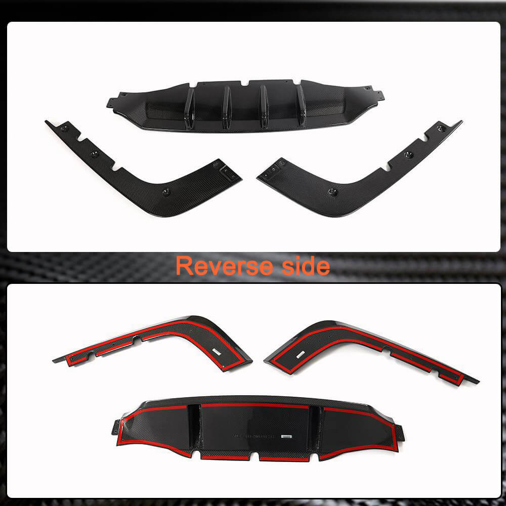 Kia Stinger 2018-2023 Rear Bumper Diffuser Lip Carbon Fiber/FRP-Ahacarbon