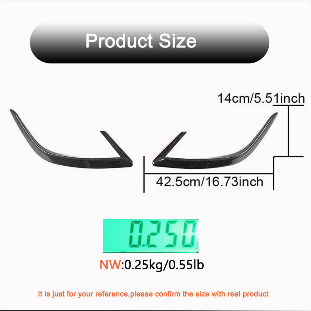 Kia Stinger 2018-2021 Rear Bumper Splitters Carbon Fiber/FRP-Ahacarbon