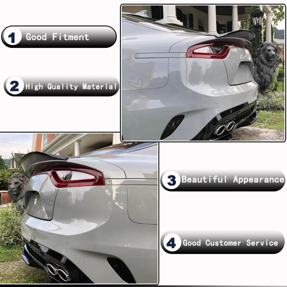 Kia Stinger 2018-2023 Rear Trunk Spoiler Carbon Fiber/FRP-Ahacarbon