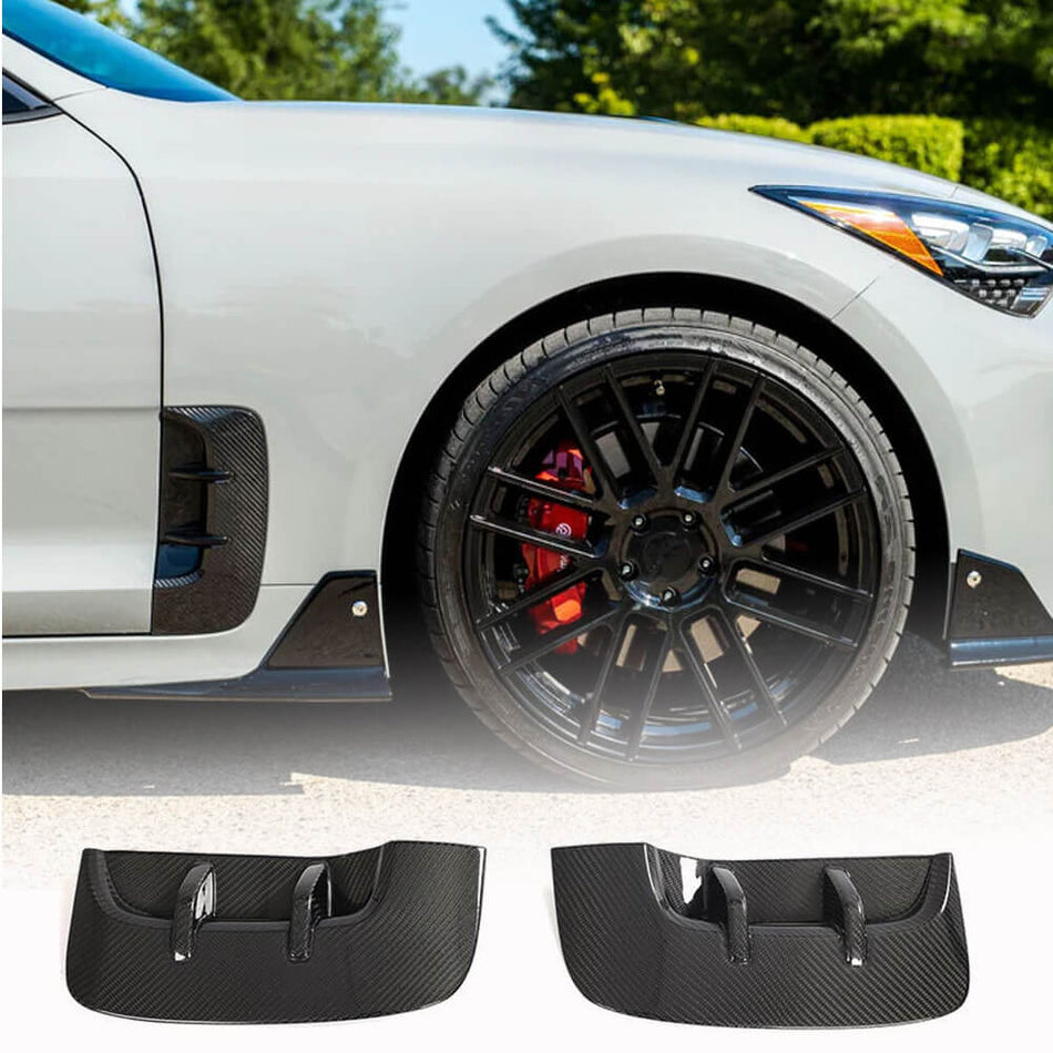 Kia Stinger 2018-2023 Side Air Fender Vent Carbon Fiber-Ahacarbon