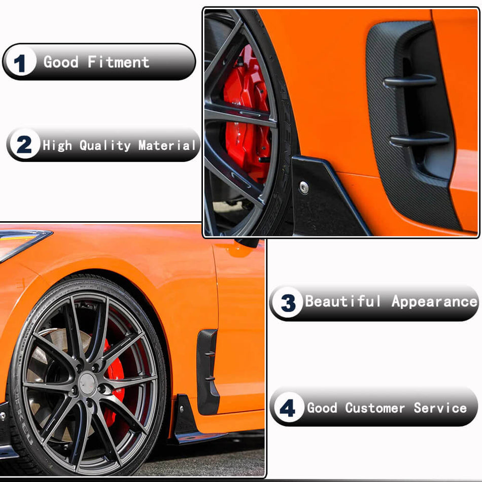 Kia Stinger 2018-2023 Side Air Fender Vent Carbon Fiber-Ahacarbon