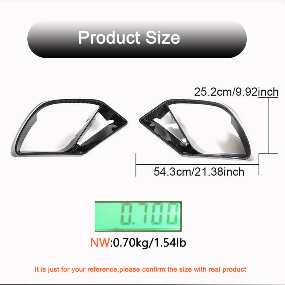 Mercedes Benz AMG GT GT43 GT50 GT53 2019-2022 Fog Lamp Covers Carbon Fiber-Ahacarbon