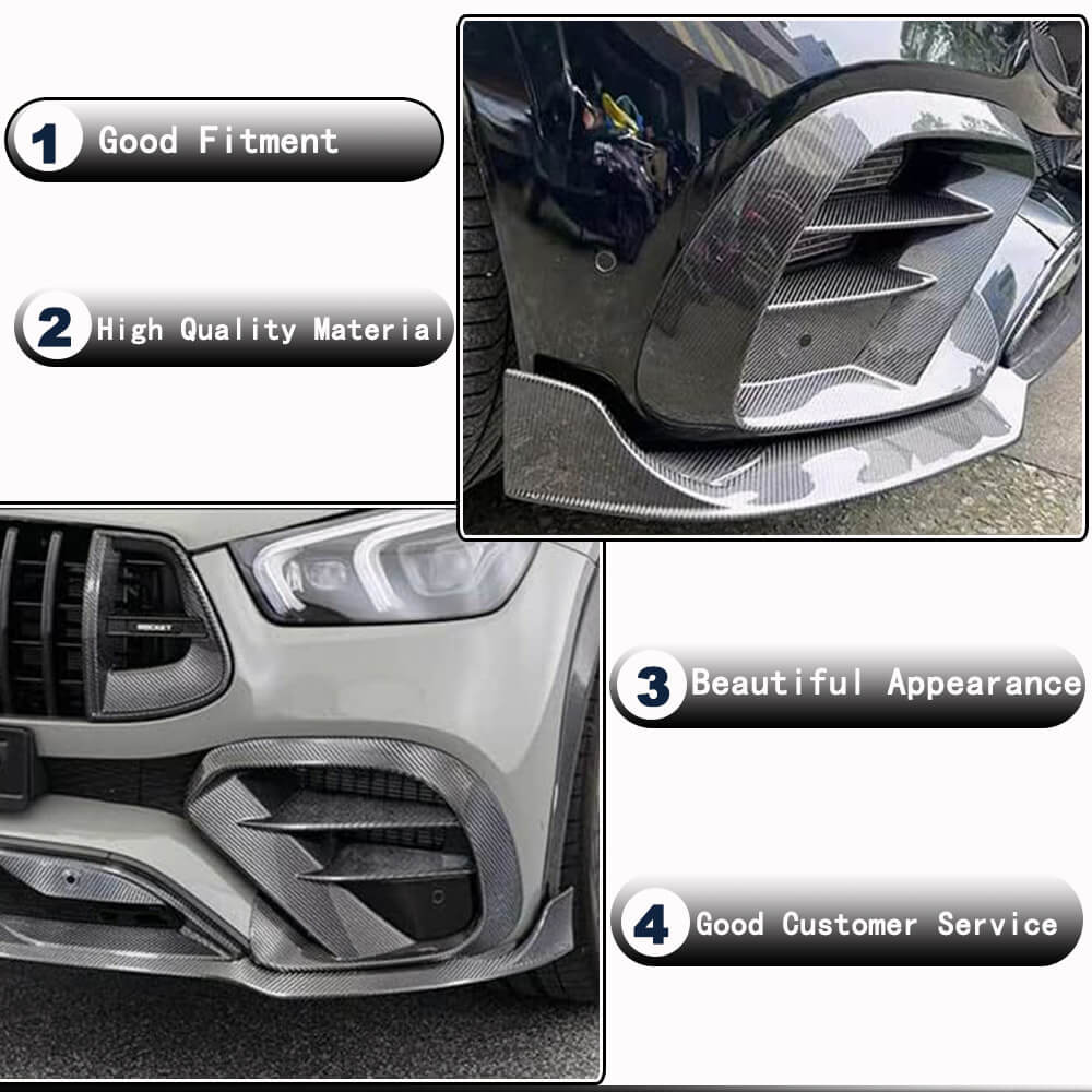 Mercedes Benz GLE Class C167 Coupe 2020UP Fog Lamp Covers Carbon Fiber-Ahacarbon