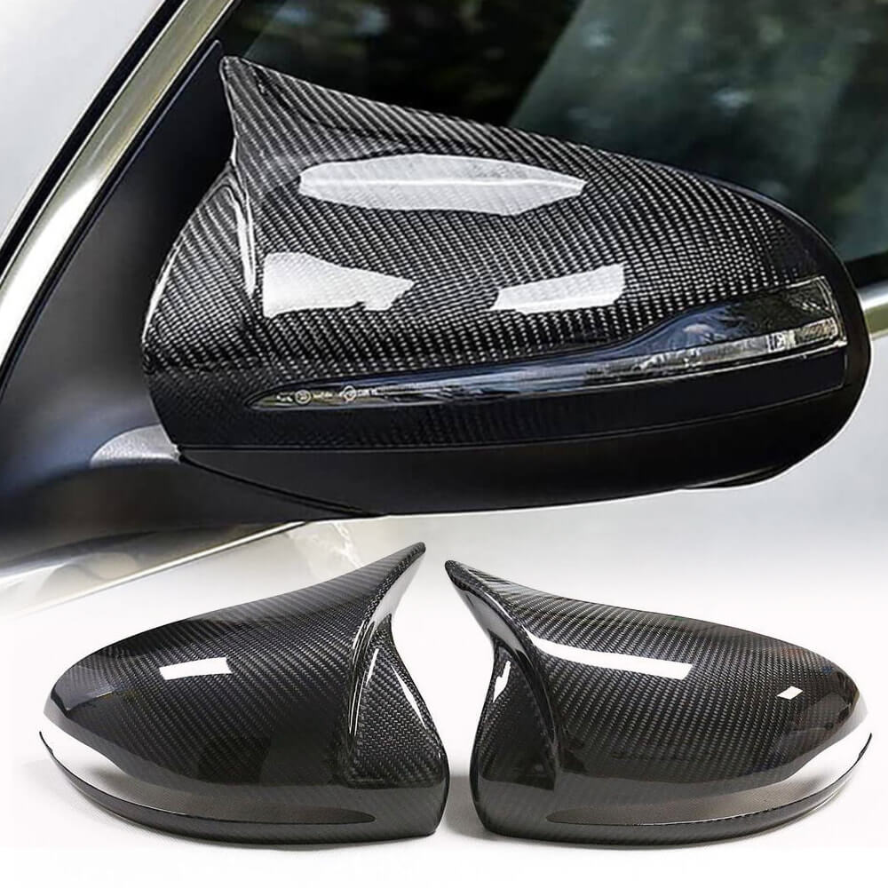 Mercedes Benz W205 W238 C238 A238 W213 W222 X253 Mirror Caps Add-on Style Dry Carbon Fiber-Ahacarbon