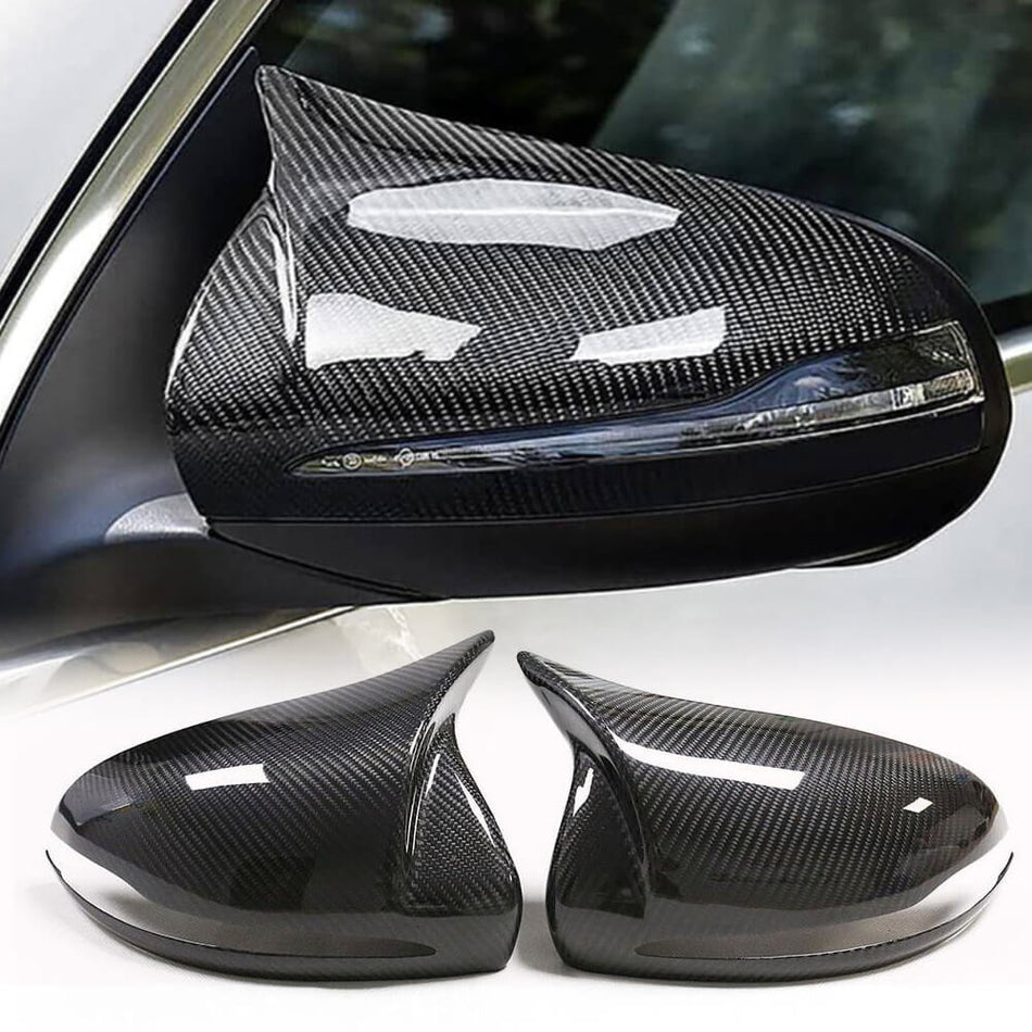 Mercedes Benz W205 W238 C238 A238 W213 W222 X253 Mirror Caps Add-on Style Dry Carbon Fiber-Ahacarbon
